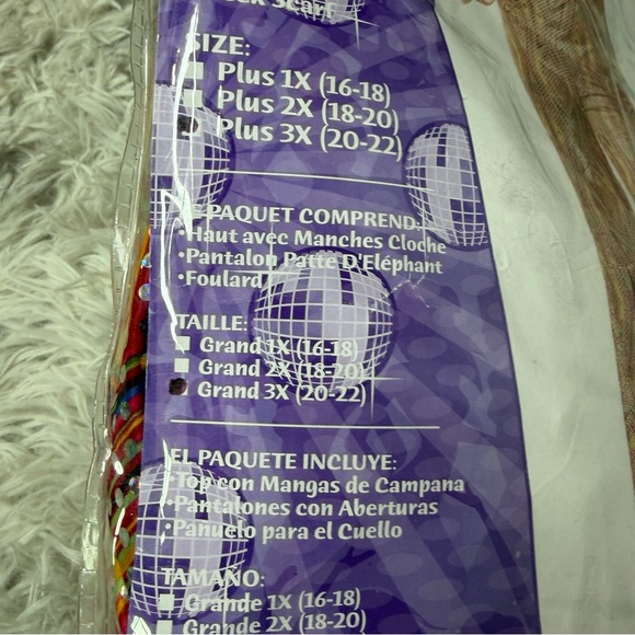 California Costumes Discolicious Plus Size Hippie Costume Disco 70s Costume 3X - Picture 4 of 8